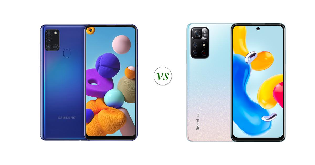 a21s vs redmi note 11