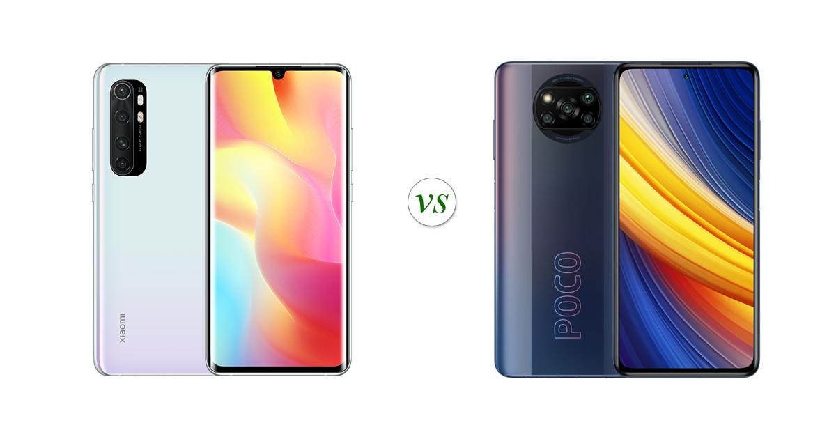 poco x3 pro vs mi note 10 lite