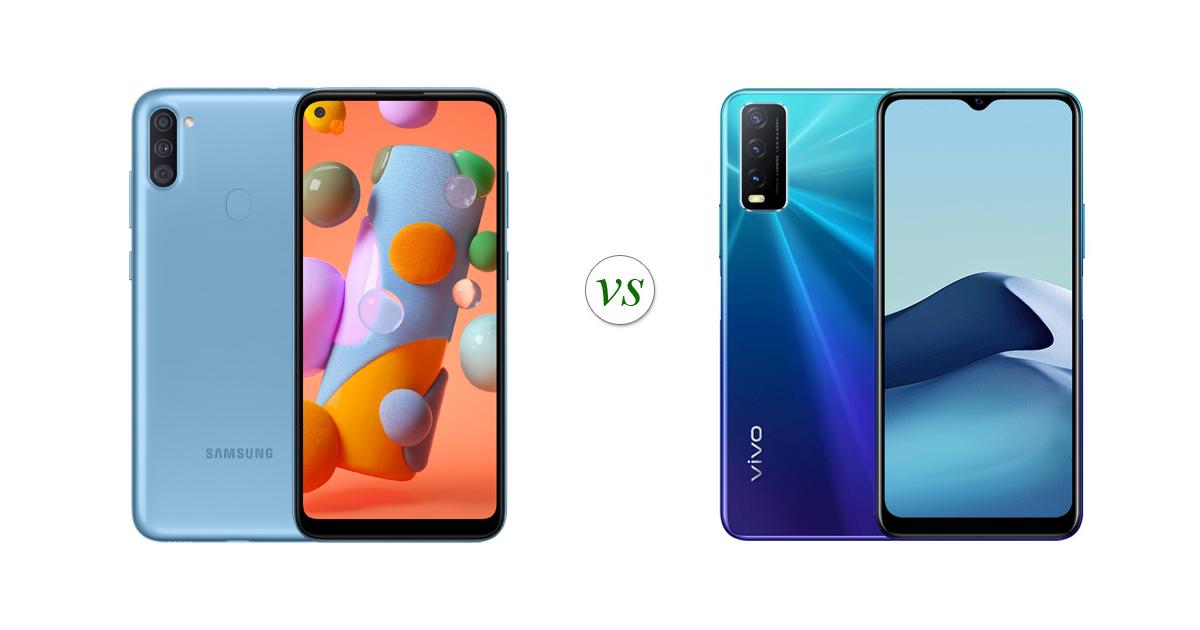 compare vivo y20 and samsung m21