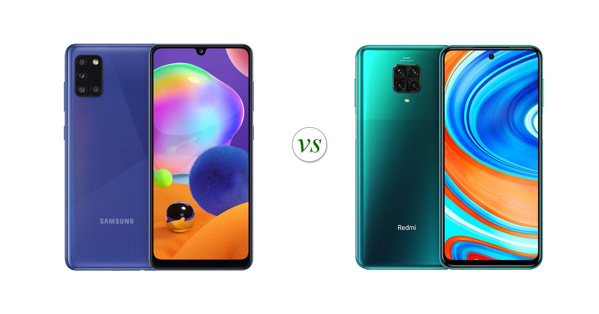 samsung a31vs redmi note 9 pro max