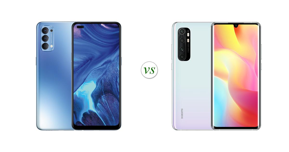 reno 3 vs mi note 10 lite