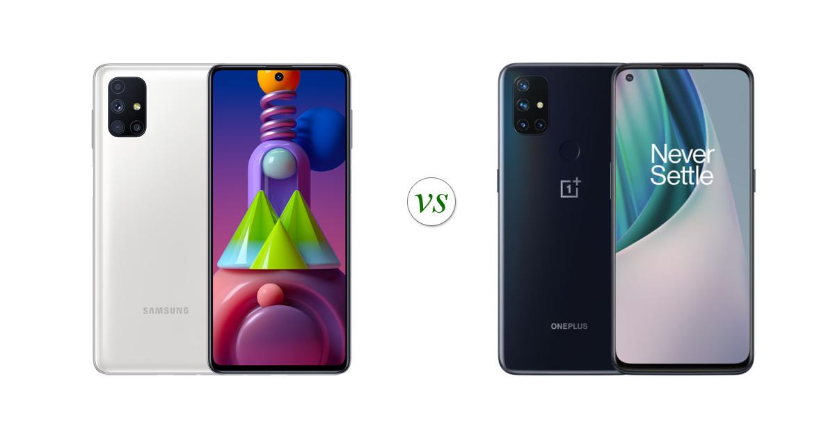 compare samsung m51 and oneplus nord 5g