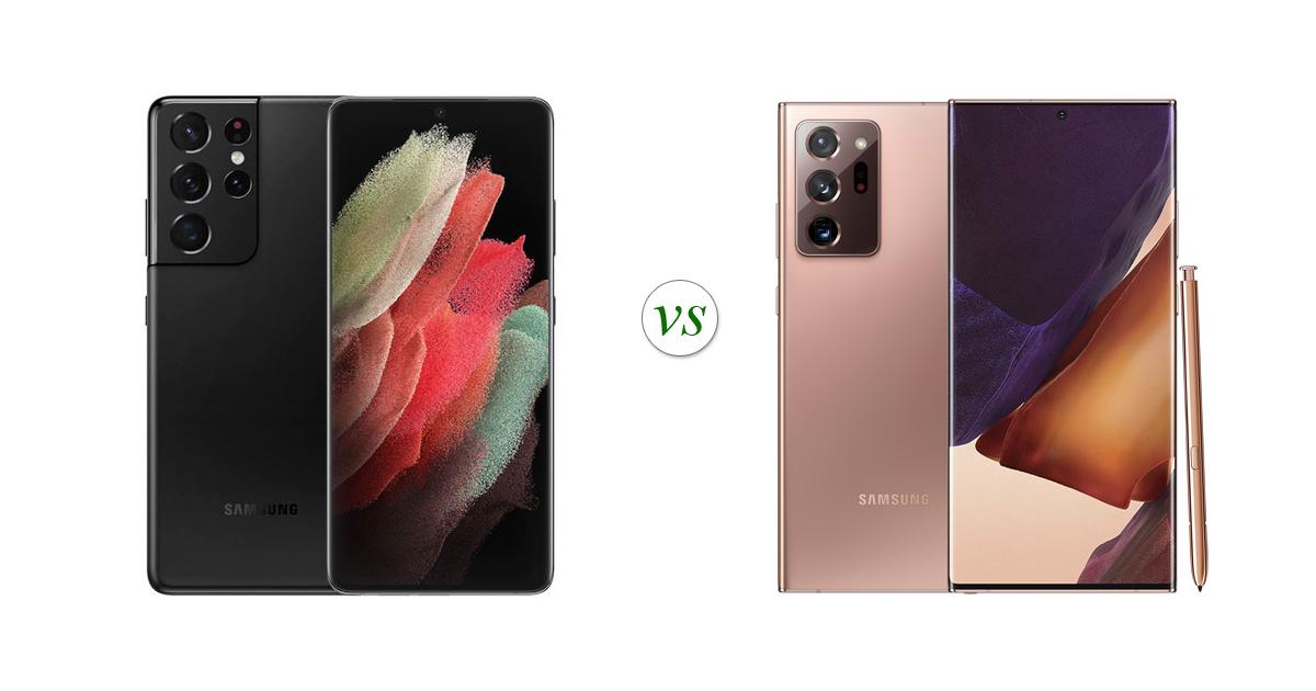 Samsung Galaxy S21 Ultra 5G vs Samsung Galaxy Note20 Ultra 5G: Side by