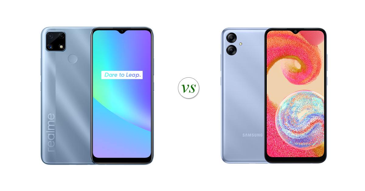 realme C25 vs Samsung Galaxy A04e: Side by Side Specs Comparison