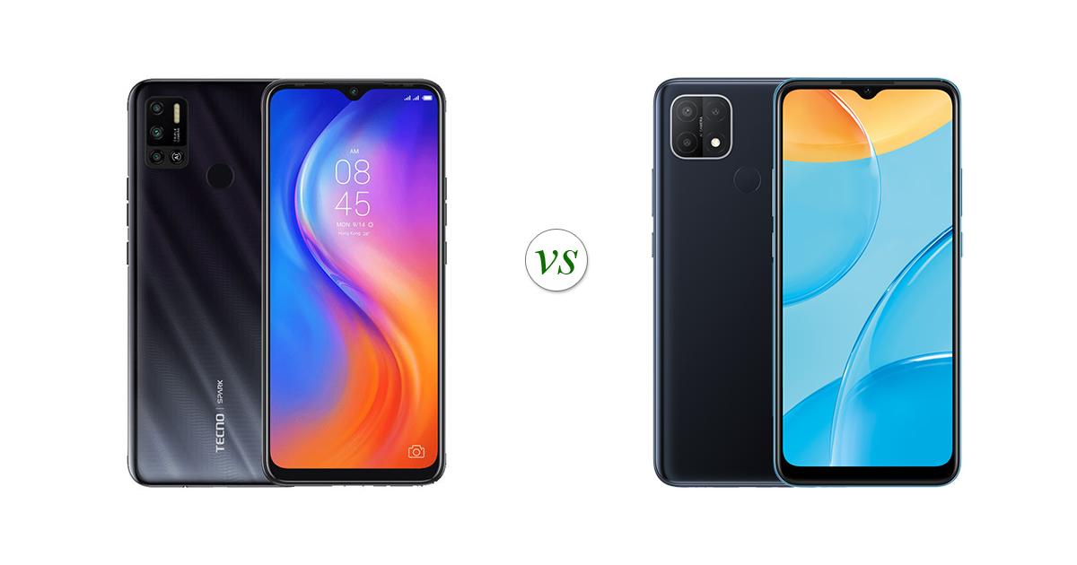 TECNO Spark 6 Air vs OPPO A15 Side by Side Specs Comparison
