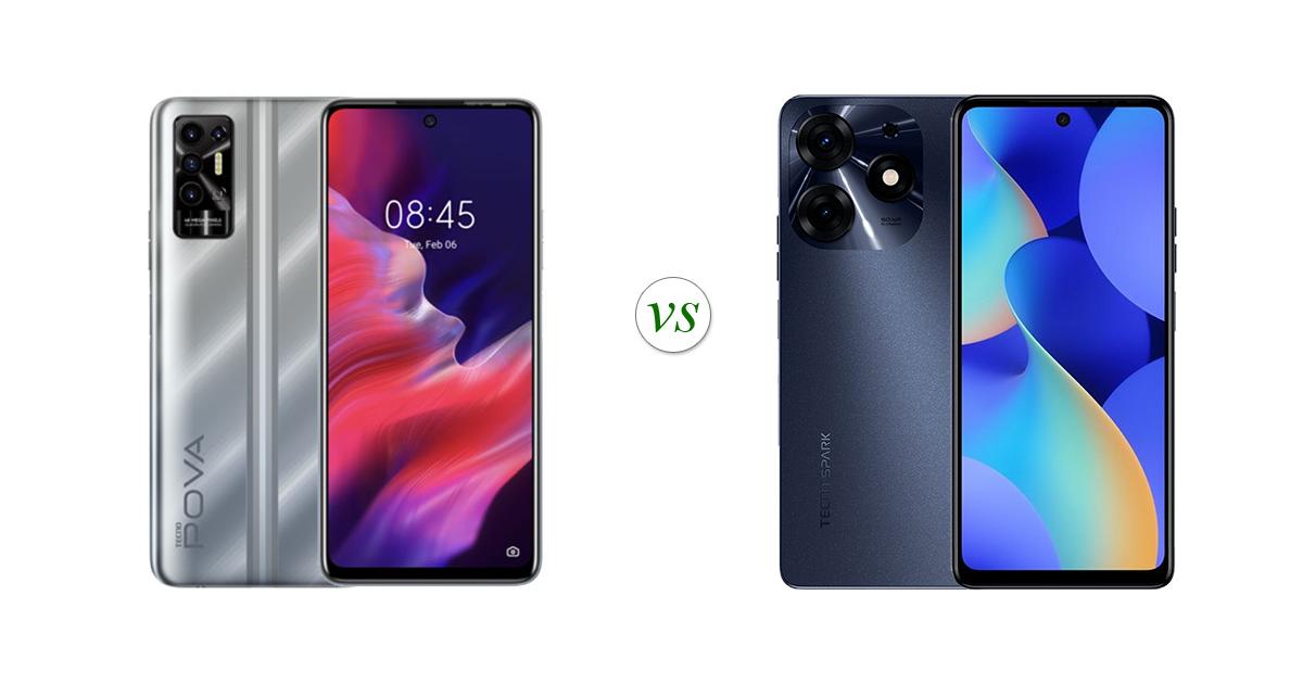 TECNO POVA 2 vs TECNO Spark 10 Pro: Side by Side Specs Comparison