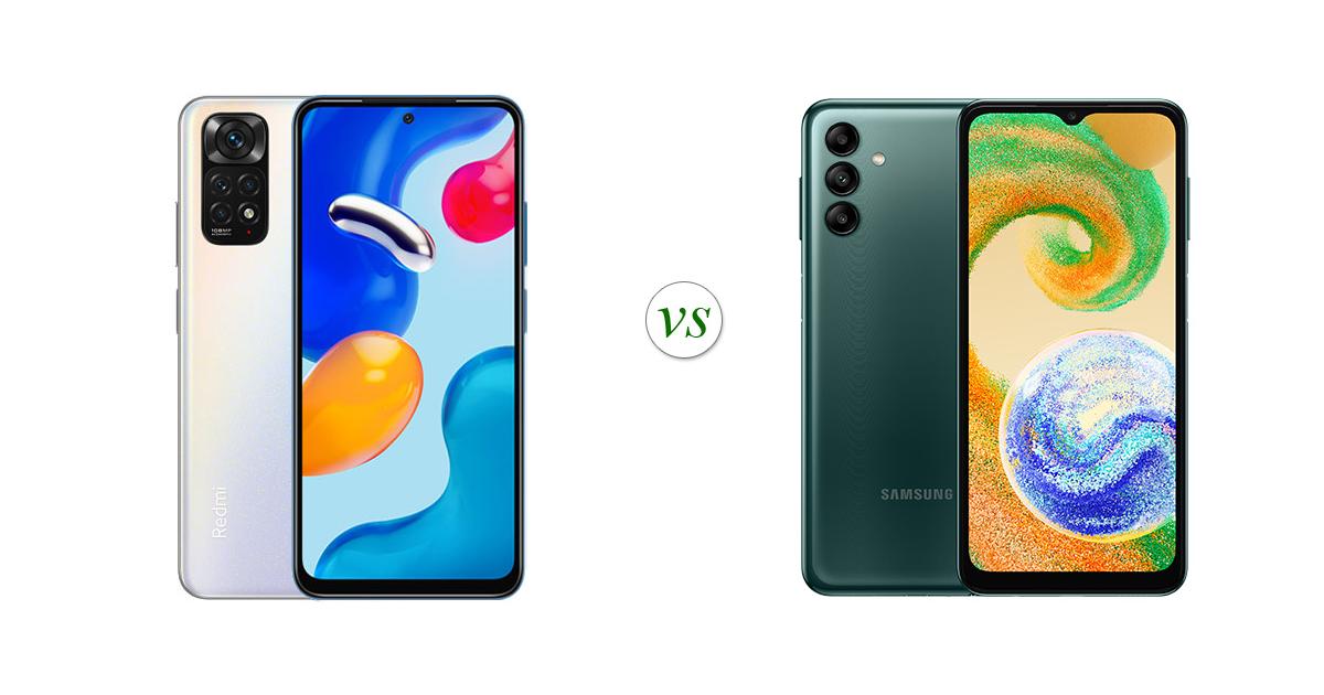 samsung a04s vs redmi note 8