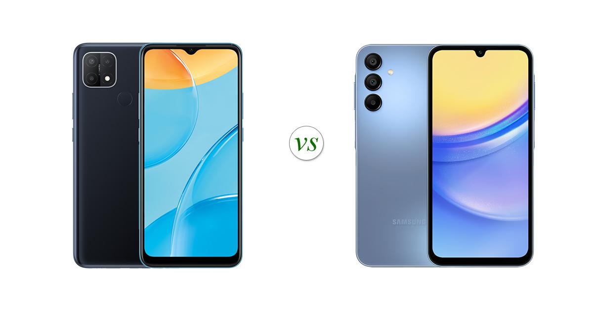 OPPO A15 vs Samsung Galaxy A15 5G Side by Side Specs Comparison