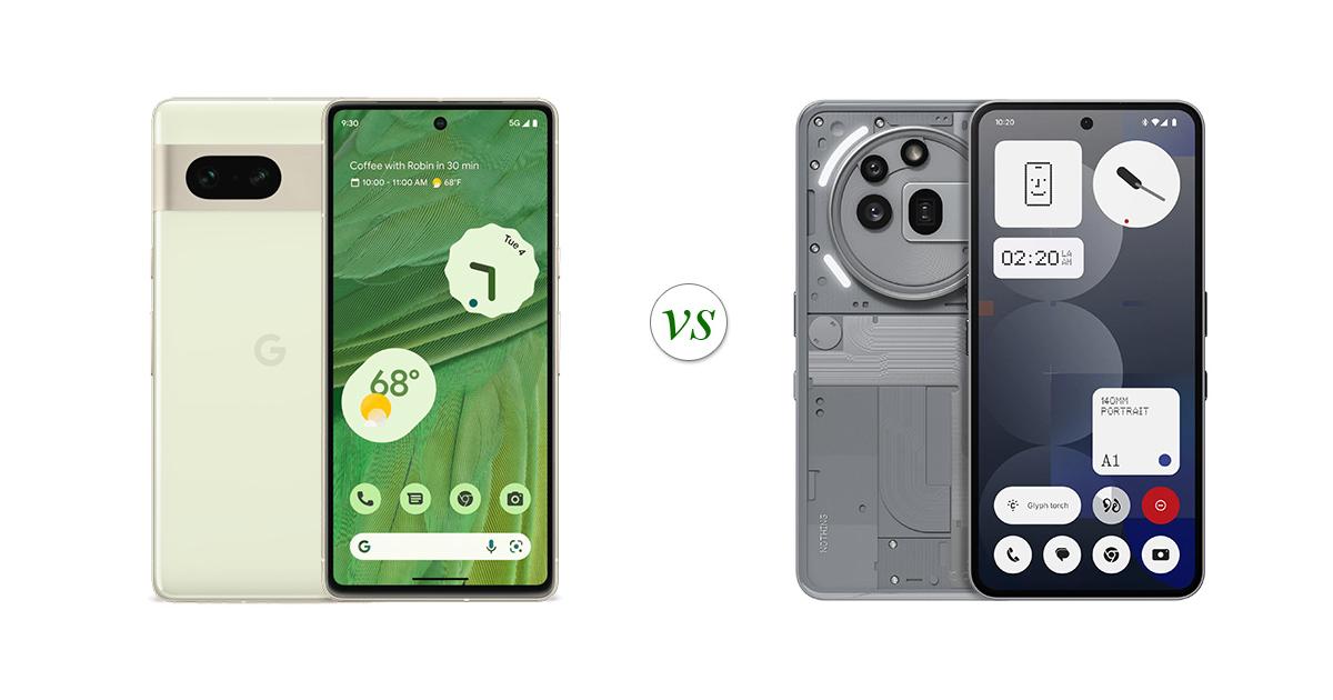 Google Pixel 7 vs Nothing Phone (3a) Pro: Side by Side Specs Comparison