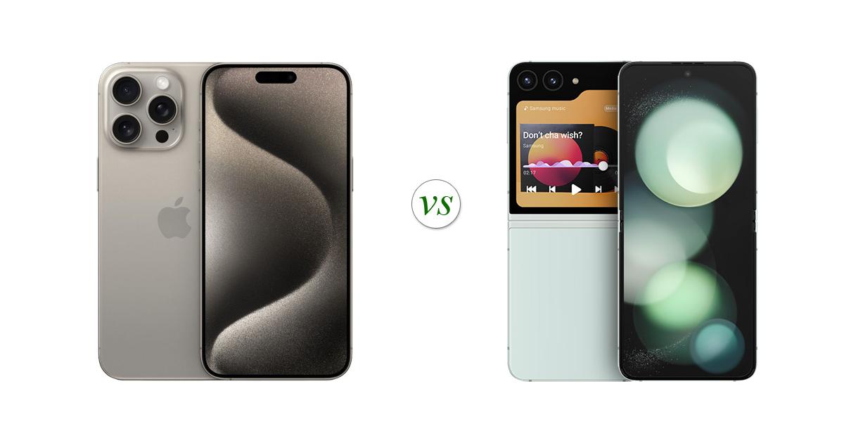 galaxy z flip 4 vs iphone 15 pro max