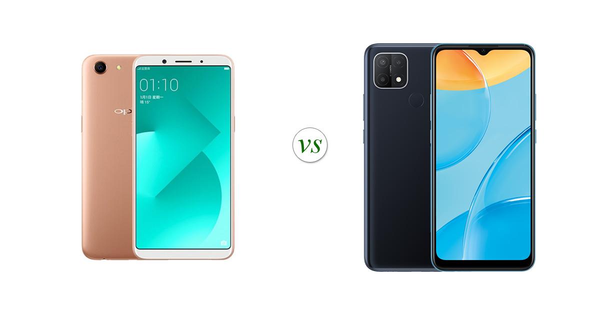 Oppo A83 smartphone with detailed specs on screen