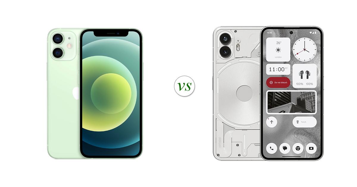 Apple iPhone 12 mini vs NOTHING Phone (2): Side by Side Specs Comparison