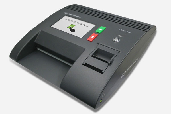 The Smartmatic SAES-1800plus PCOS machine or VCM.