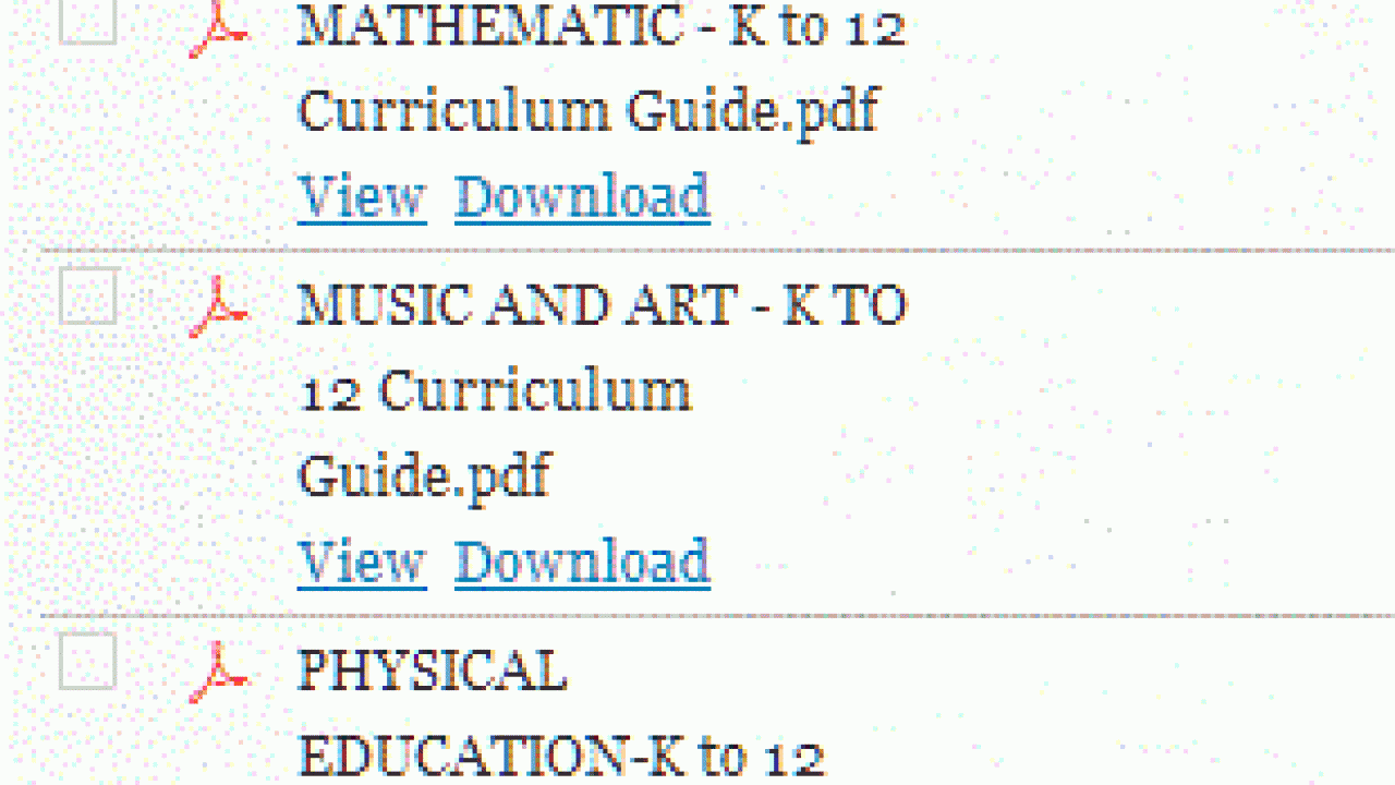 arts curriculum guide