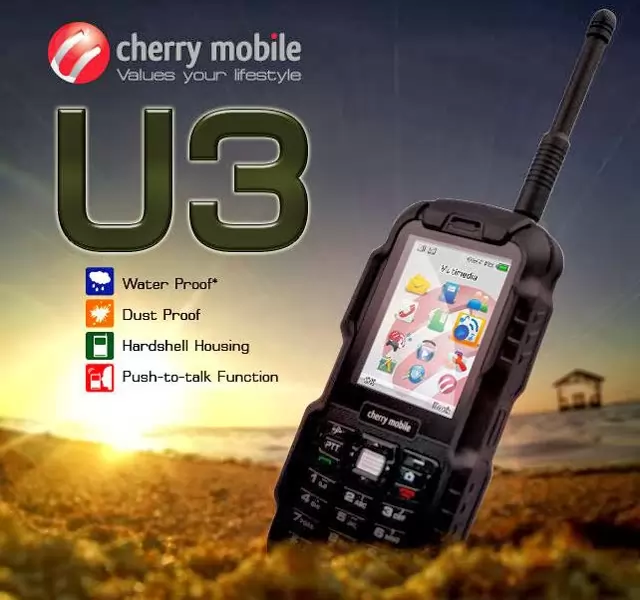 Cherry Mobile U3 ‘Water Proof Phone with Push to Talk Function’ Specs, Features and Price
