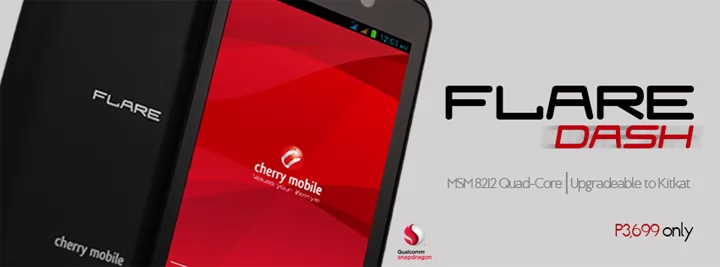 Cherry Mobile Flare Dash ‘4-Inch Snapdragon 200 Phone with Kitkat Update for ₱3,699’ Specs and Features
