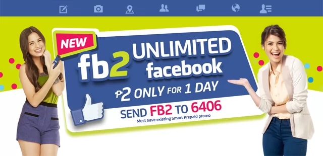 SMART Offers Unlimited Facebook for ₱2.00 Only