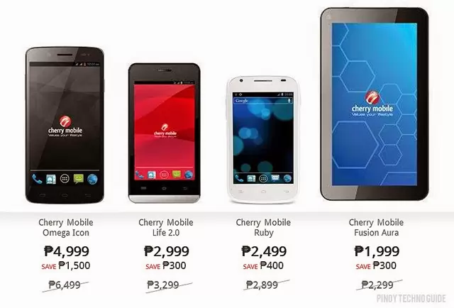 Cherry Mobile Reveals Huge Discounts for Omega Icon, Ruby, Life 2.0 and Fusion Aura