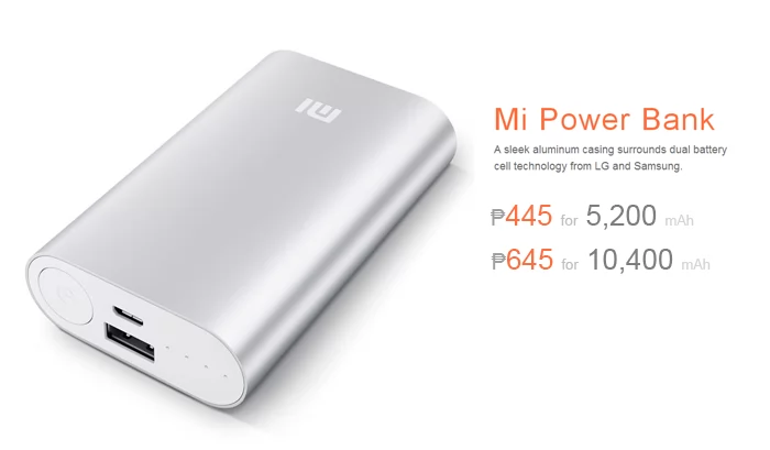 Xiaomi Offers 5200mAh Mi Powerbank for ₱445 and 10400mAh for ₱645 in the Philippines