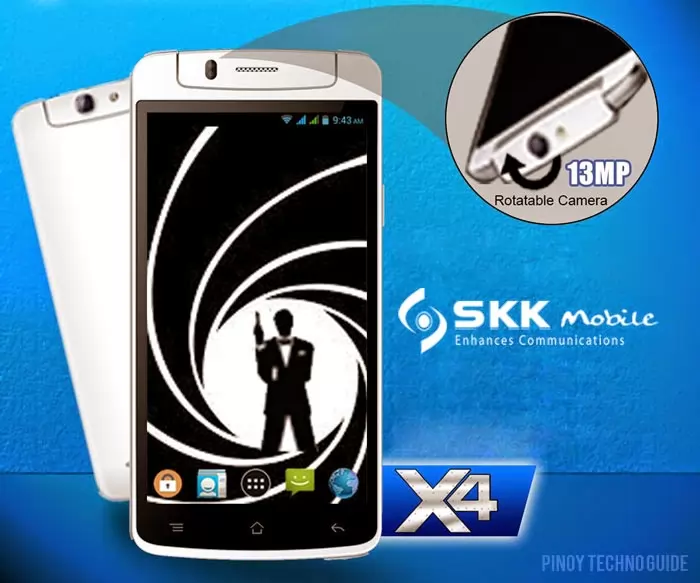 SKK X4 5.0-Inch Quad Core Smartphone with a 13MP Swivel Camera à la Oppo N1