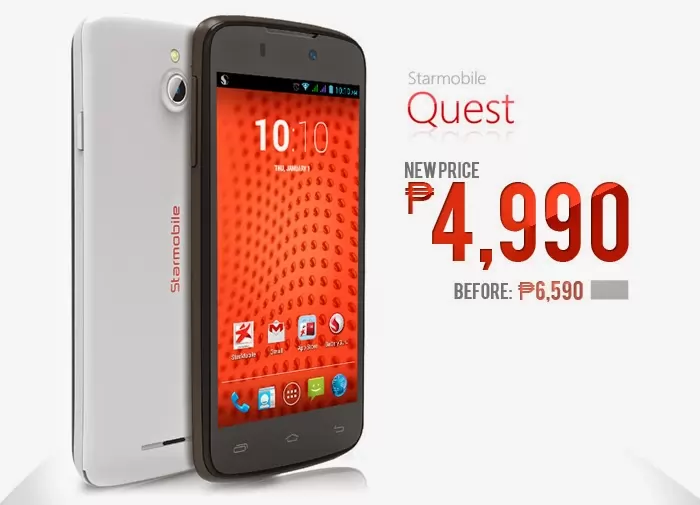 Starmobile Cuts Official Price of Starmobile Quest by ₱1,500; Now Retails for ₱4,990 Only