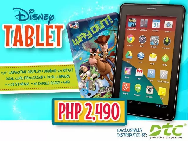DTC Disney Tablet with 8 Back Cover Designs for ₱2,490 – Specs and Features