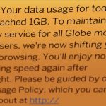 Globe-Data-Cap-Warning