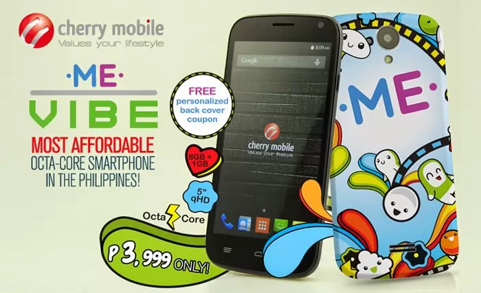 Cherry Mobile Me Vibe – ₱3,999 Octa Core Smartphone with Customizable Back Covers