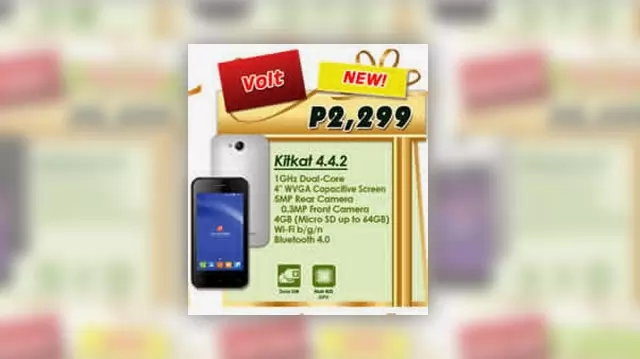 Cherry Mobile Volt Shows Up – Dual Core Kitkat Smartphone for ₱2,299