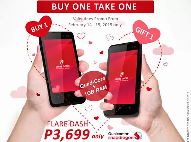 Cherry Mobile Offers Valentine’s Day Buy 1 Take 1 Flare Dash Promo