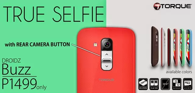Torque Droidz Buzz with Rear Buttons Promises True Selfie Experience for ₱1,499