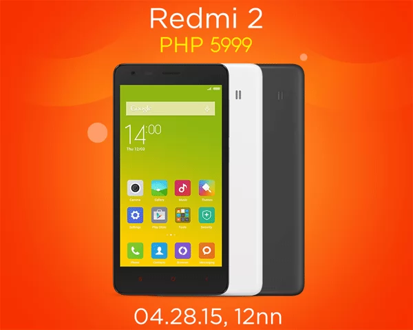 Xiaomi Redmi 2 to Go On Sale on April 28 for ₱5,999 via Lazada Philippines