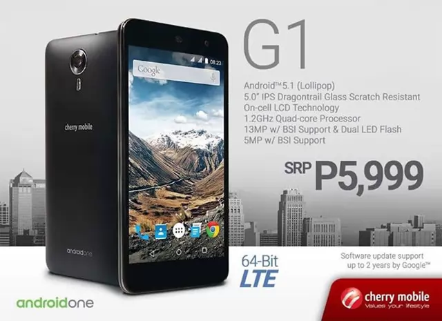 Cherry Mobile One G1 Now Official, Second Android One Smartphone Priced ₱6k