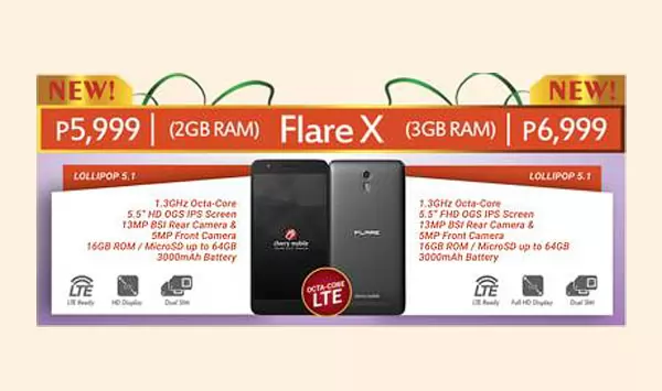 Cherry Mobile Flare X Now Has Cheaper 2GB Version