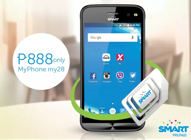 Smart Offers the MyPhone My28 for ₱888 with Free Internet, Load Rebates and a Sports Watch
