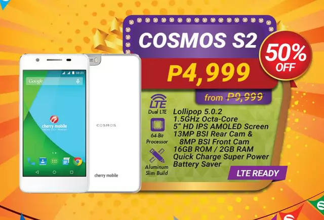 Price Drop: Cherry Mobile Cosmos S2 Gets 50% Off, Now Priced ₱4,999 Only
