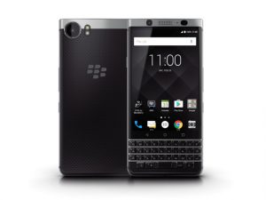 The BlackBerry KEYone in black.