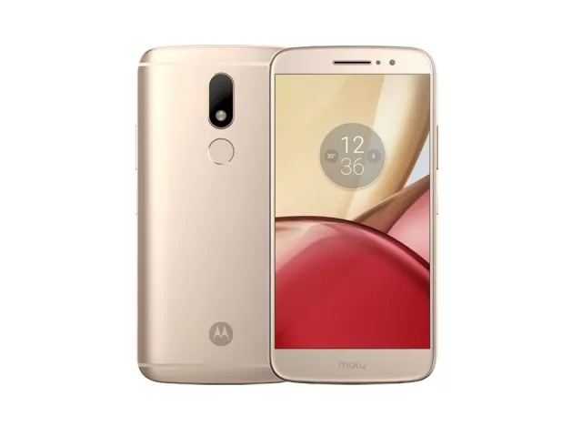 Motorola Moto M in fine gold.