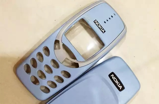 A sky blue casing for the Nokia 3310.