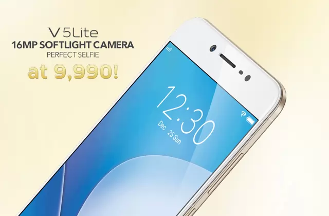 Vivo V5 Lite in gold.