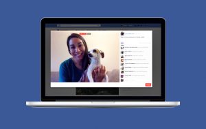 Facebook Live on a macbook.