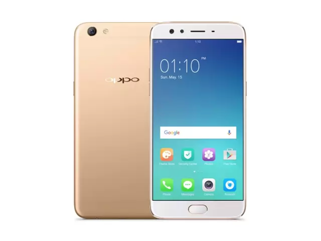 The OPPO F3 Plus in gold.