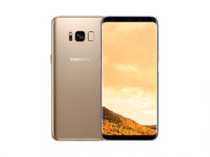 The Samsung Galaxy S8+ in maple gold.