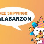 Lazada's mascot announcing the Free Shipping for CALABARZON.