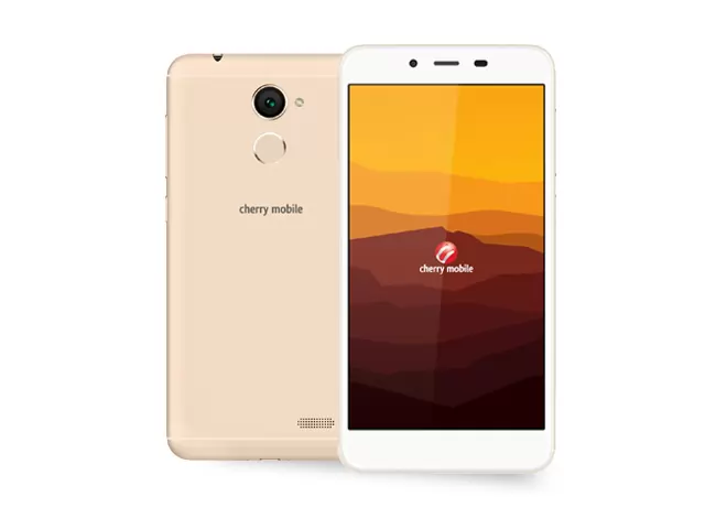 The Cherry Mobile Desire R7 Plus smartphone in gold.