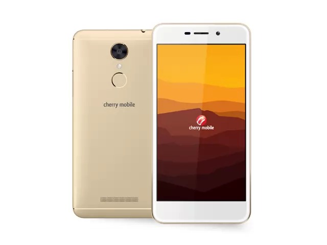 The Cherry Mobile Desire R7 smartphone in gold.