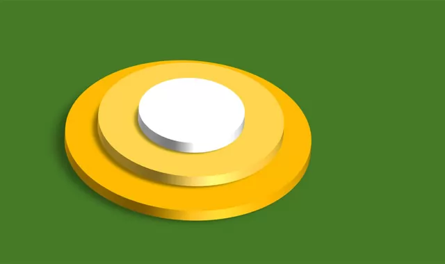 Android O logo in 3D.