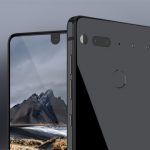 The Essential Phone smartphone in black.