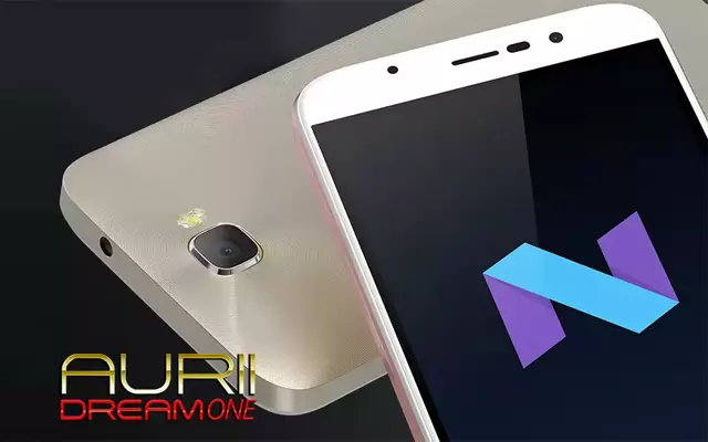 The Firefly Mobile AURII Dream One smartphone running on Android Nougat OS.