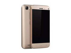 The Firefly Mobile Sweet Plus smartphone in gold.